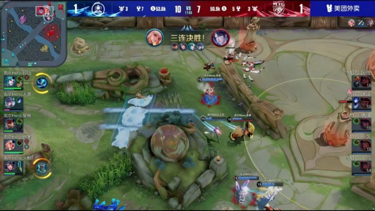 《王者荣耀》2023 KPL春季赛赛报：久酷大乔精准电梯救援队友！Hero 2-1 MTG