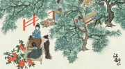 （最新）《江南百景图》闲敲棋子落灯花壁纸分享